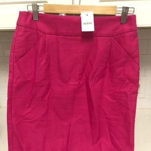 JCREW Factory The Pencil Skirt Dk Bright Pink 4
